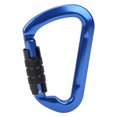 thumbnail image 4 of D-shape Carabiner Auto Lock Carabiner Climbing Carabiner Aviation Aluminum Carabiner Durable Aviation Aluminum Auto Lock DShape Carabiner Safe For Outdoor Climbing CampingBlue, 4 of 8