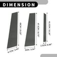 thumbnail image 4 of Door Pillar Window Trim - Car Front Rear Left Right Side Anti Scratch Sticker - for Mercedes-Benz M-Class 2006-2011 Plastic Black Carbon Fiber - 6 Pcs, 4 of 6