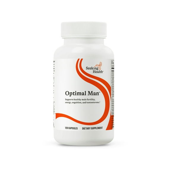 Seeking Health Optimal Man - Multivitamin Supplement with Zinc, Active Folate, & Alpha-Lipoic Acid - Multivitamin Supports Energy & Brain Health - Support Healthy Aging & Men's Health - 30 Servings