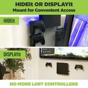 HIDEit Mounts Uni-C (2pk) - Universal Controller Wall Mount - Compatible with PlayStation, Xbox, Nintendo Controllers and More