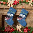 thumbnail image 6 of KLL Great White Shark for 18" Christmas Stocking Snowman Xmas Stocking Holiday Christmas Decoration Gifts for Family Kids, 6 of 8
