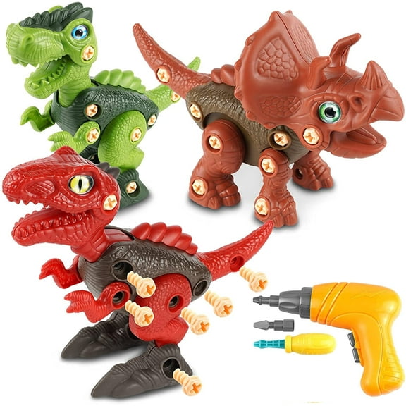 LNKOO Toy for 4 5 6 Year Old Boys Take Apart Dinosaur Toys for Kids Building Toy Set with Drill Construction Engineering Play Kit STEM Learning for Boys Girls Age 3 4 5 Year Old