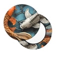 thumbnail image 2 of Balery Colorful Koi Fish Art Fundas de asiento para taburete de bar redondo de tela de terciopelo ajustables que protegen de arañazos y manchas para sillas de 14 a 17 pulgadas.-14 inch, 2 of 7