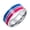 Bisexual, variant on Men 6mm Stainless Steel Enamel Rainbow LGBT Pride Ring for Lesbian & Gay LGBTQ Pride Wedding Engagement Band Lesbian Size 9