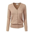 thumbnail image 1 of Women's V-Neck Button Down Long Sleeve Classic Knit Cardigan Sweater, 1 of 3
