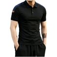 thumbnail image 3 of IhhxPro Men's Short Sleeve Moisture-Wicking Collared Shirt Contrast Shoulder Performance Summer Casual Athletic Fit Quick Dry Golf Outdoor M-4XL, 3 of 7