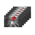 thumbnail image 4 of MKHERT Hipster Girl with A Red Umbrella On Tracks Placemats Table Mats for Dining Room Kitchen Table Decoration 12x18 inch,Set of 6, 4 of 4