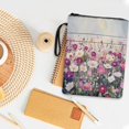 thumbnail image 3 of HELLHERO Floral Garden View Book Cover, 1pcs Polyester Handle Book Storage Bag for Paperbacks, 11.42 x 8.66 Inch, 3 of 8