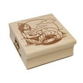 thumbnail image 1 of Coffee Drinking Hipster Mermaid Square Rubber Stamp Stamping Scrapbooking Crafting - Small 1.25in, 1 of 7