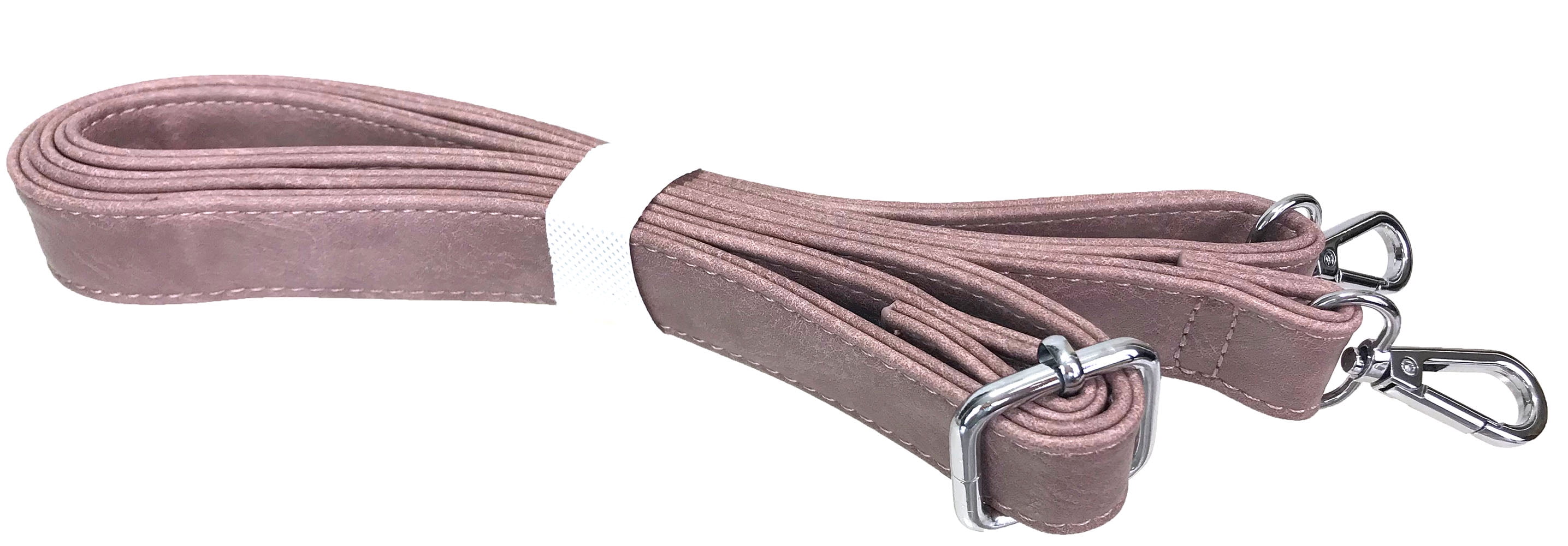 zfab Faux Leather Purse Strap Adjustable Replacement Shoulder Strap Pewter  