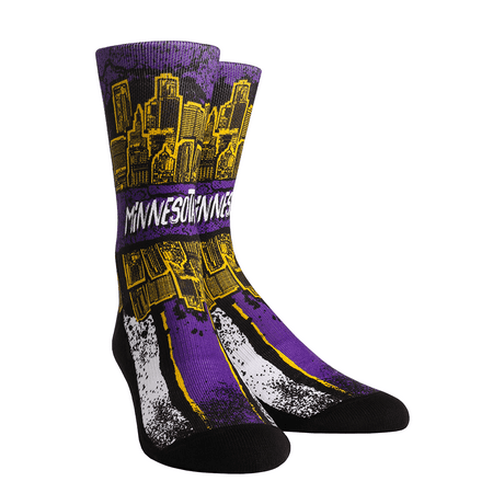Rock Em Elite City - MINNESOTA - GRIDIRON SKYLINE Crew Socks