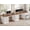 White, variant on SEDETA 110 Inch Two Person Desk with Storage, Farmhouse Long Double Desk with 7 Wood Drawers and Cabinet, Wood 2 Person Desk with Power Outlets for Office, Bedroom, Black & Brown
