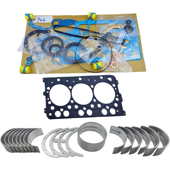 D722 Metal Kit   Full Gasket Kit For Kubota D722 Engine TG1860-54 G1900 GF1800E Tractor K008 Excavator Bobcat 316 320 322 323 Mini-Excavator STD Bearing kit set