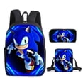 thumbnail image 1 of Sonic Schoolbag Three-piece Set For Primary School Students, Cartoon Backpack For Teenagers-week, 1 of 4