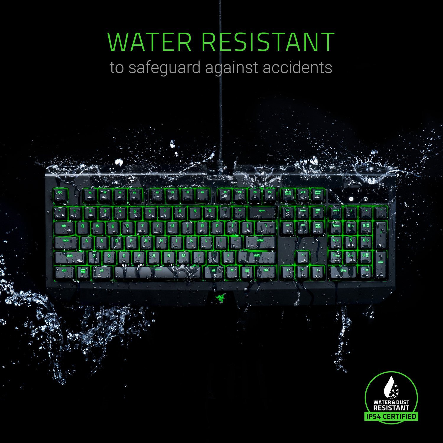 Razer BlackWidow Ultimate - Water and Dust Resistant Backlit Mechanical Gaming Keyboard with Razer Green Switches (Tactile & Clicky) - image 4 of 4