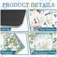 thumbnail image 5 of Chinese Garden Teal Green Chinoiserie Pavilion Lake Mahjong Mat 31.5x31.5 Inch, Non-Slip and Noise Reduction Mah Jong Table Mat Cover Gifts for Mahjong Lovers Poker Board Games Dominoes, 5 of 5