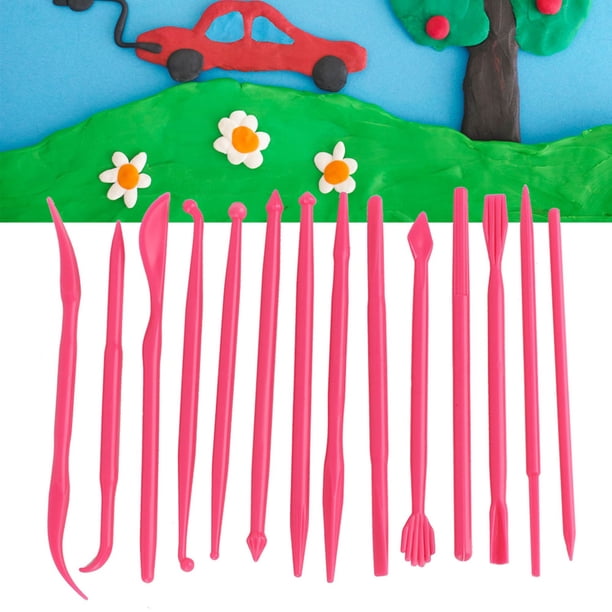 Juego De Escultura De Arcilla Plástica, Herramienta Manual De Modelado Moldeador De Cerámica De 14 Piezas Con Tamaño Compacto, Para Arcilla Suave, Pastel De Fondant