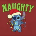 thumbnail image 2 of Women's Lilo & Stitch Christmas Naughty Stitch Graphic Tee Red Large, 2 of 4