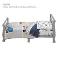 thumbnail image 3 of Bedtime Originals 4-Piece Construction Zone Gray/Navy/White Toddler Bedding Set, 3 of 9