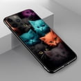 thumbnail image 2 of Compatible with iPhone 11 Case,Pattern Design Hard PC Back Cover Non-Slip Soft TPU Protective Case for iPhone 11 for Women 6.1inch-Colorful Cute Cats, 2 of 5