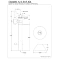 thumbnail image 2 of Kingston Brass CC83251DL 1/2-Inch Sweat x 3/8-Inch O.D. Comp Straight Shut-Off Valve with 5-Inch Extension in Polished Chrome, 2 of 5