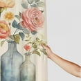 thumbnail image 3 of Creowell Flowers Pretty Shower Curtain 100% Polyester Fiber Bathroom Decor Set with Hooks 60x72, 3 of 7