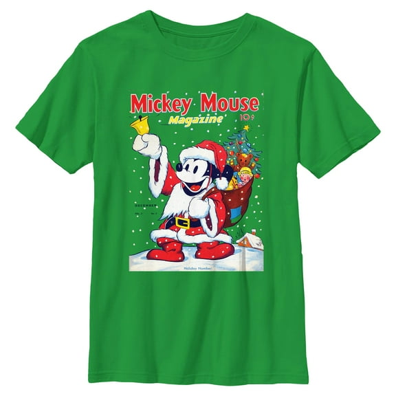 Boys Mickey & Friends Santa December Magazine Cover T Shirt