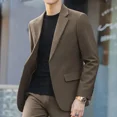 thumbnail image 4 of Conjunto de 2 piezas para hombre de alta calidad 2024, trajes y blazers ajustados de color sólido para hombre, pantalones de moda, lujo elegante clásico, 4 of 5