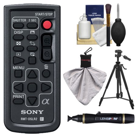 Shifter Accessories (Sony RMT-DSLR2 Wireless Remote Shutter Controller for Sony Alpha Cameras with Tripod + Cleaning & Accessory Kit for Alpha A33, A55, A57, A65, A77, A99, NEX-5/5N/5R, NEX-6, NEX-7)