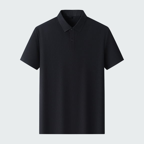 Goodtrade8 Short Sleeve T-Shirts for Men Summer Collared Pullover Polo Plain Casual Work Outdoor Mens Shirts