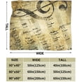thumbnail image 4 of Vintage Music Musical Note Throw Blanket Super Soft Warm Bed Blankets for Couch Bedroom Sofa Office Car, All Season Cozy Flannel Plush Blanket for Girls Boys Adults, 50"X40", 4 of 6