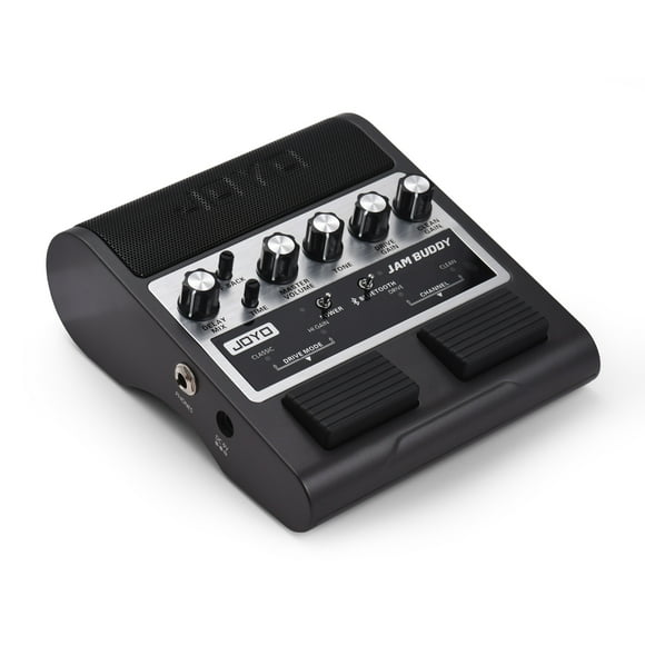 JOYO JOYO Compact Guitar Amp with Dual-Channel Effects, Rechargeable Battery, Bluetooth 4.0, Delay Control, and Headphone Output – Black (100-240V)