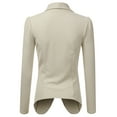 thumbnail image 3 of Doublju Women's Long Sleeve Draped Wide Shawl Lapel Blazer with Plus Size, 3 of 4