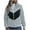 Gray, variant on Lovskoo Womens Full Zip Up Fuzzy Fleece Jacket Stand Collar Fall and Winter Long Sleeve Double-Sided Velvet Outerwear Coat Blue