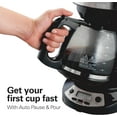 thumbnail image 3 of 12 Cup Programmable Drip Coffee Maker Machine, Regular & Bold Brew Options, Auto Pause and Pour, Glass Carafe, Black with Stainless Accents (46299J), 3 of 4