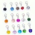 thumbnail image 2 of 20pcs Assorted Color Crystal Dangle Charms Pendant with Lobster Clasp Jewelry Making Accessory Fit Floating Locket Charms Necklaces White, 2 of 6