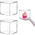 thumbnail image 1 of LOVPLAY Acrylic Boxes 2 Pieces Acrylic Boxes with Lid Clear Square Cube Containers Jewelry Storage Boxes 4.73x4.73x4.73Inches Wedding Party Favor Gift Wrap Candy Boxes, 1 of 6