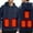 Blue, variant on LEKDFST Heated Hoodies for Men 7 Heat Zones Lightweight USB Electric Heating Sweatshirt Warm Outdoor Winter Jacket No Battery Black L