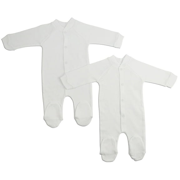 Interlock White Closed-toe Sleep & Play (Pack of 2)