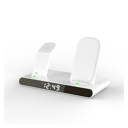 3 In 1 Induction Charging Station For Watch Phone 15W Fast Wireless Charger Clock Stable output