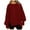 Wine, variant on Womens Oversized Sweatshirts Side Split Casual Crewneck Plain Pullover 100% Polyester Baggy Loose Fall Tops (M, White)