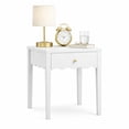 thumbnail image 3 of Night Stand Nightstand with Drawer,Scalloped Edge Bedside Table for Bedroom,Cute Minimalist Side Table for Kids Room and Girls' Room, 3 of 6