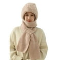 thumbnail image 1 of Integrated Ear Protection Windproof Caps Scarf Knitting Hat Thickening, 1 of 9