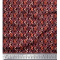 thumbnail image 1 of Soimoi Poly Georgette Fabric Leaves Small Fabric Prints by Yard 52 Inch Wide, 1 of 3