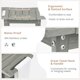 thumbnail image 5 of Banco de ducha LUE BONA HDPS impermeable con estante de almacenamiento gris, 5 of 6
