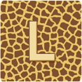 thumbnail image 1 of Carolines Treasures CJ1025-LFC Monogram - Giraffe Foam Coasters- Initial Letter L - Set 4- 3.5 x 3.5 In., 1 of 1