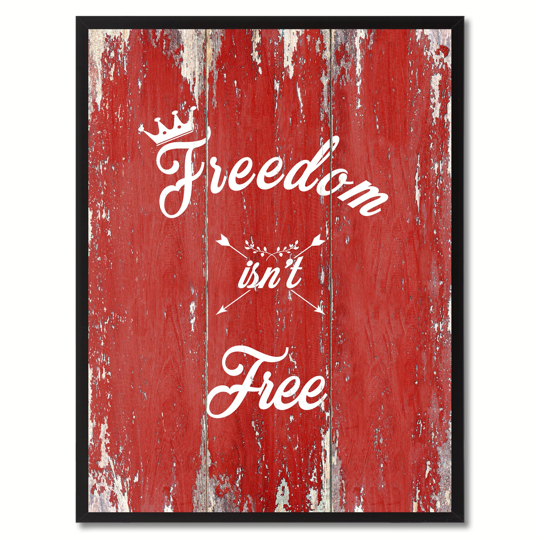 freedom isnt free inspirational quote saying canvas print picture