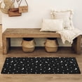 thumbnail image 4 of Black White Moon Star Pattern Bathroom Rugs Mat,Non Slip Microfiber Bathroom Rug,Rubber Backing,Soft Bathroom Mats for Bathroom Floor,Tub and Shower,47x17in(120x43cm), 4 of 5