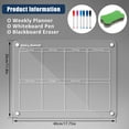 thumbnail image 2 of JTWEEN Acrylic Transparent Magnetic Calendar 11.8"x17.75" Acrylic Calendar Dry Erase Board Clear Fridge Weekly/Monthly Planner Magnetic Acrylic (Weekly), 2 of 7