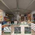 thumbnail image 7 of NETAJE 10'x16' Outdoor Storage Shed with Lockable Doors and Updated Frame, Metal Steel Storage Sheds for Outside, Backyard, Garden, Lawn, 7 of 7